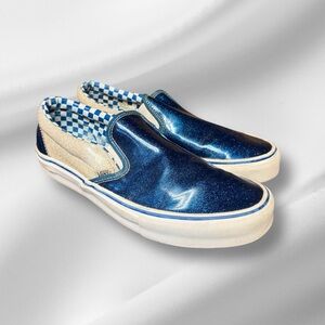 VANS Vault x Schwinn Slip-On LX sneakers blue glitter colorway Men 10.5 Women 12
